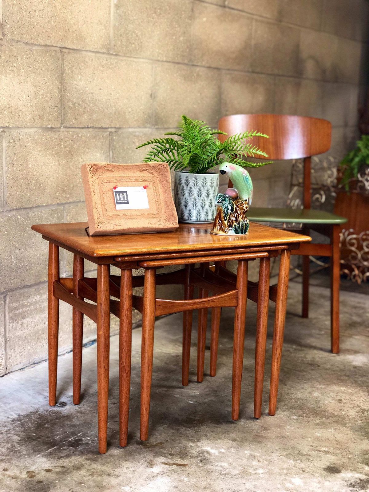 Poul Hundevad Danish Teak Nest Of Three Tables – Fabian, 1960s photo vintage