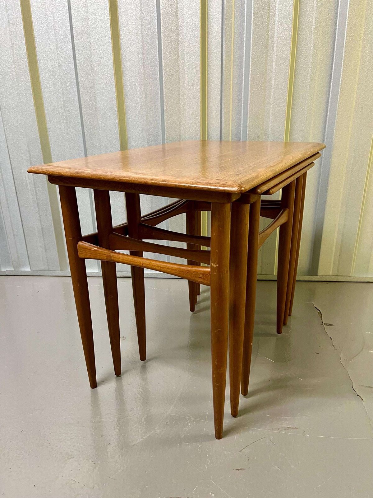 photo buy Poul Hundevad Danish Teak Nest Of Three Tables – Fabian, 1960s