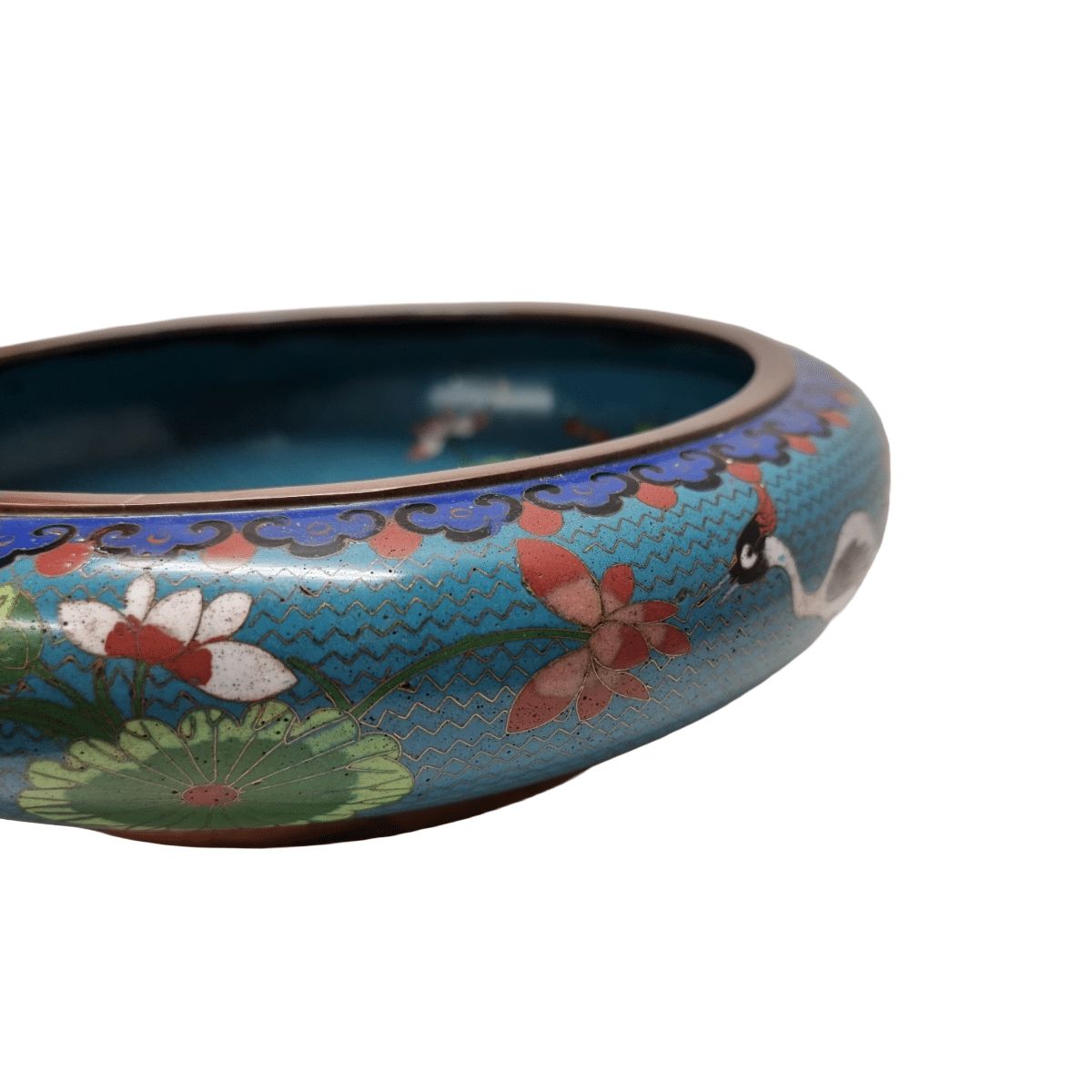 Unique Chinese Cloisonné Bowl From The Early 20th Century photo Home Decor