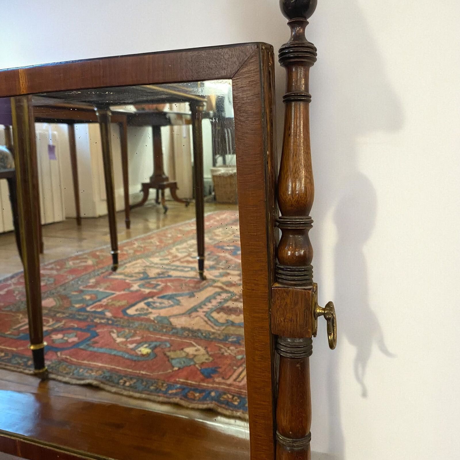 Late Georgian Mahogany Table Mirror photo furniture
