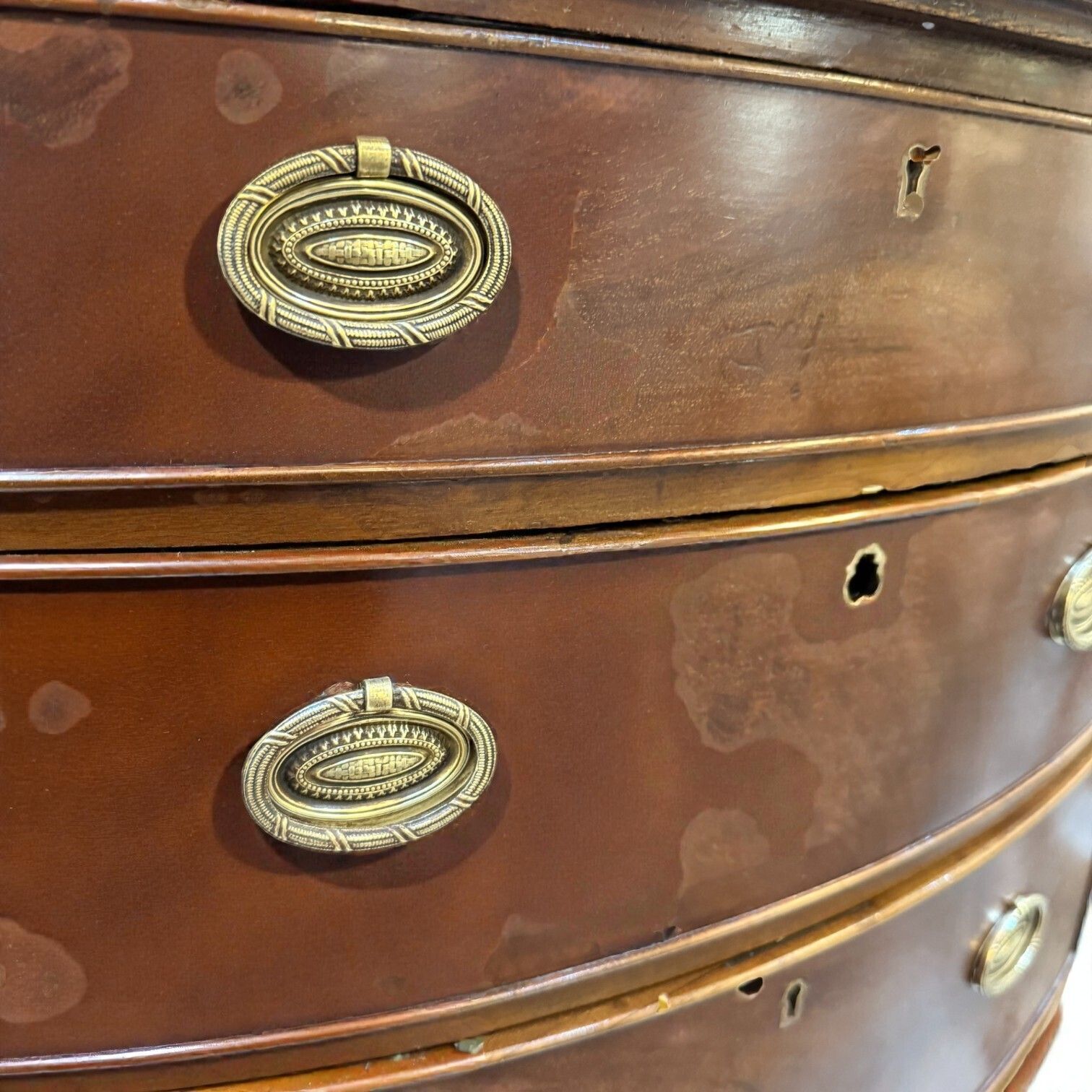 Georgian Style Bowfront Chest Of Drawers photo 790.0
