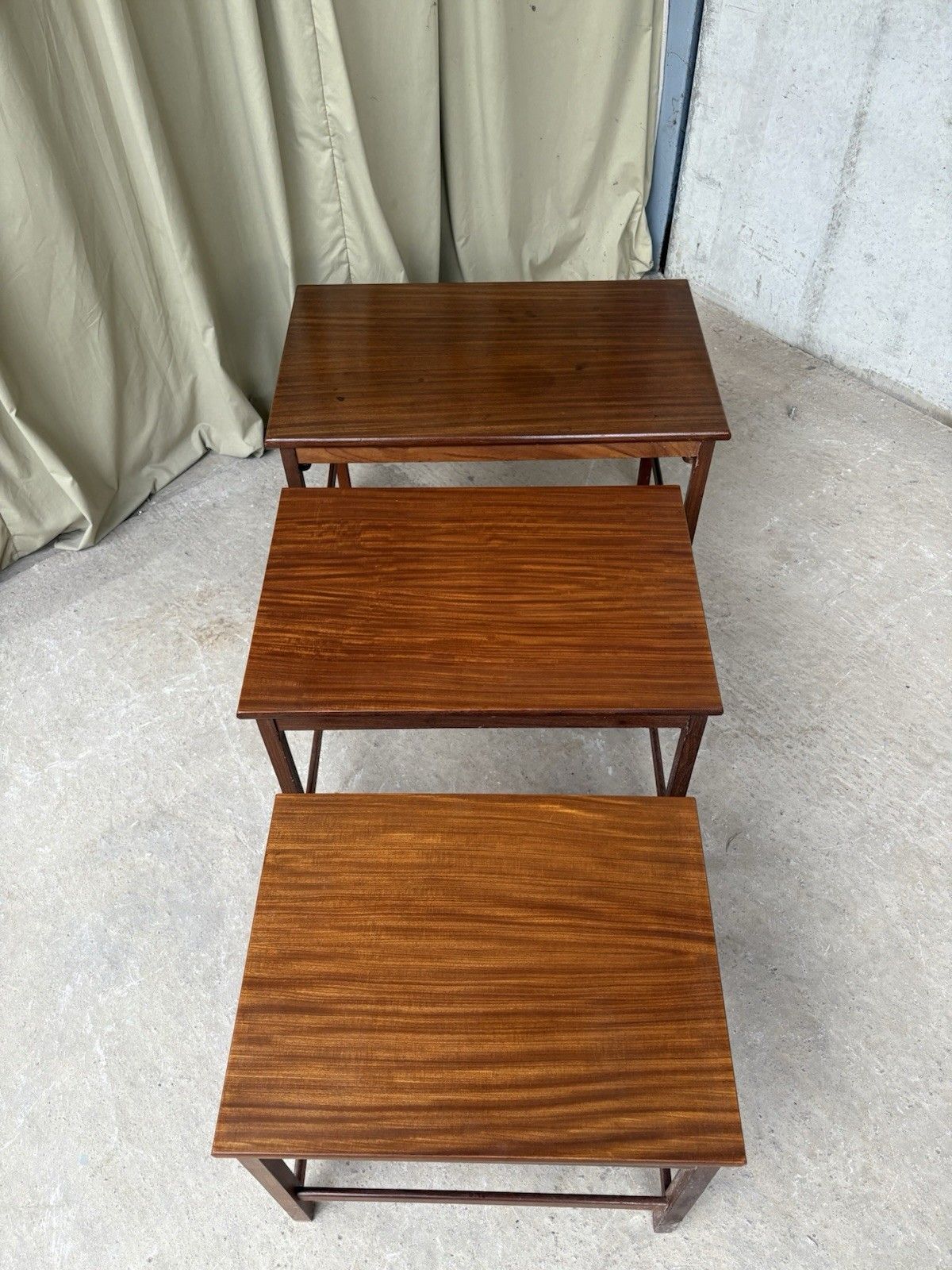 Vtg Mid Century Teak Nest Of Side Tables Scandi Danish Style Retro R981 photo buy
