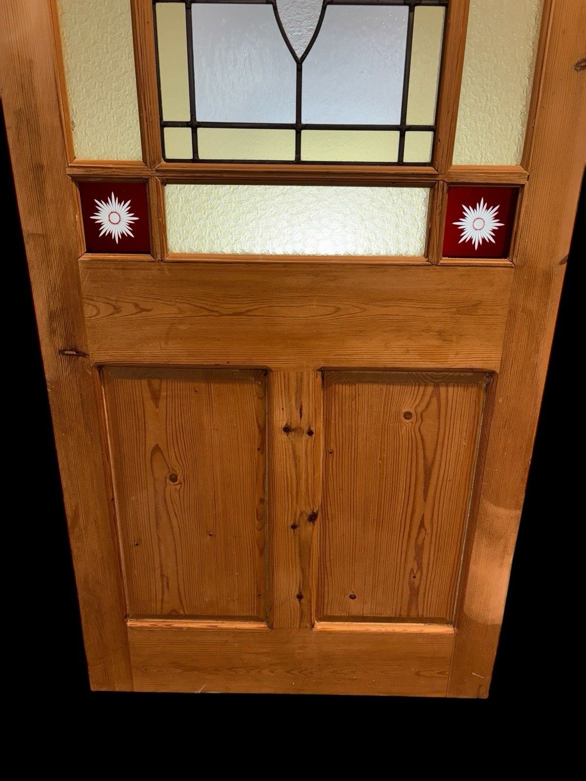 photo for sale Victorian Stained Glass Front Door Period Reclaimed Old Antique Wooden Refurb