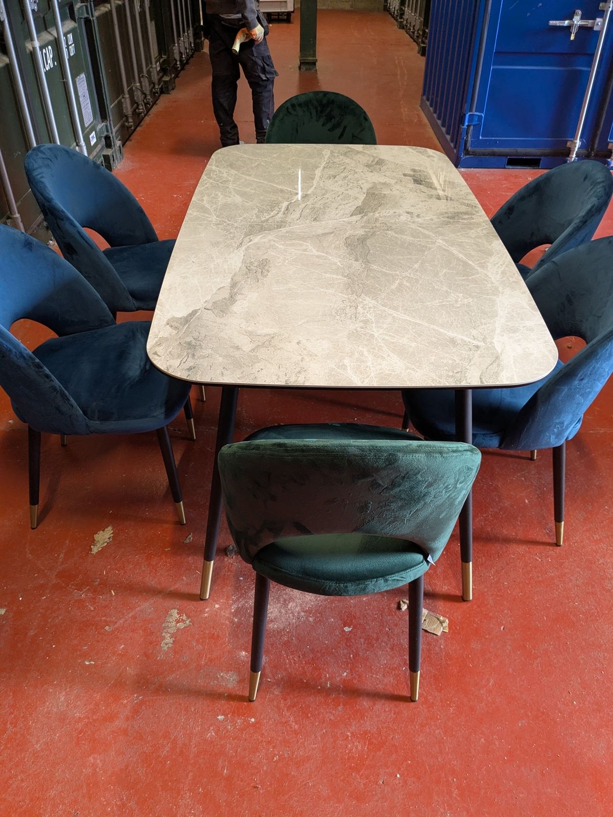 Dinning Table And Four Chairs Extends To 8 Seater photo furniture