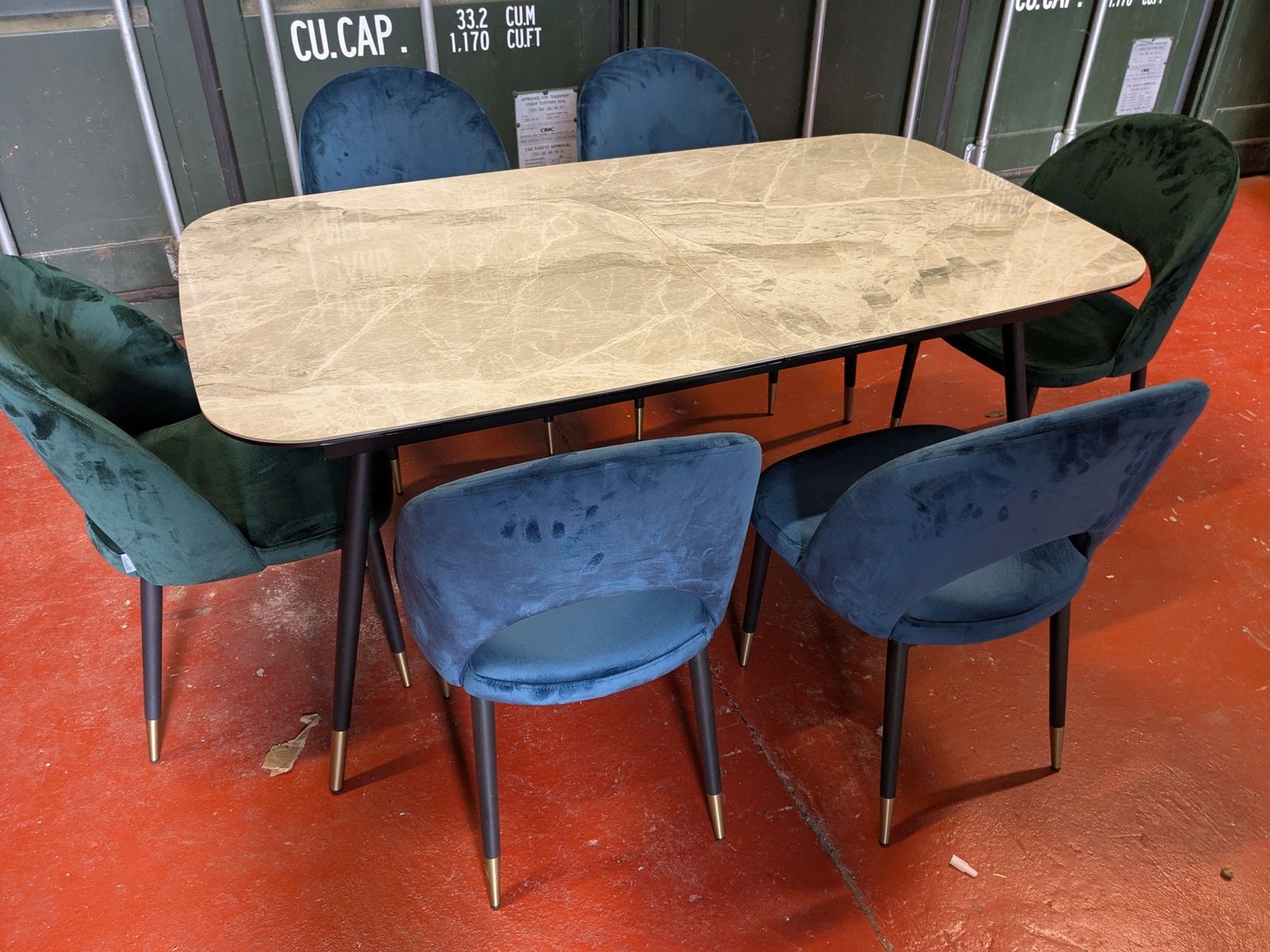 Dinning Table And Four Chairs Extends To 8 Seater photo for sale
