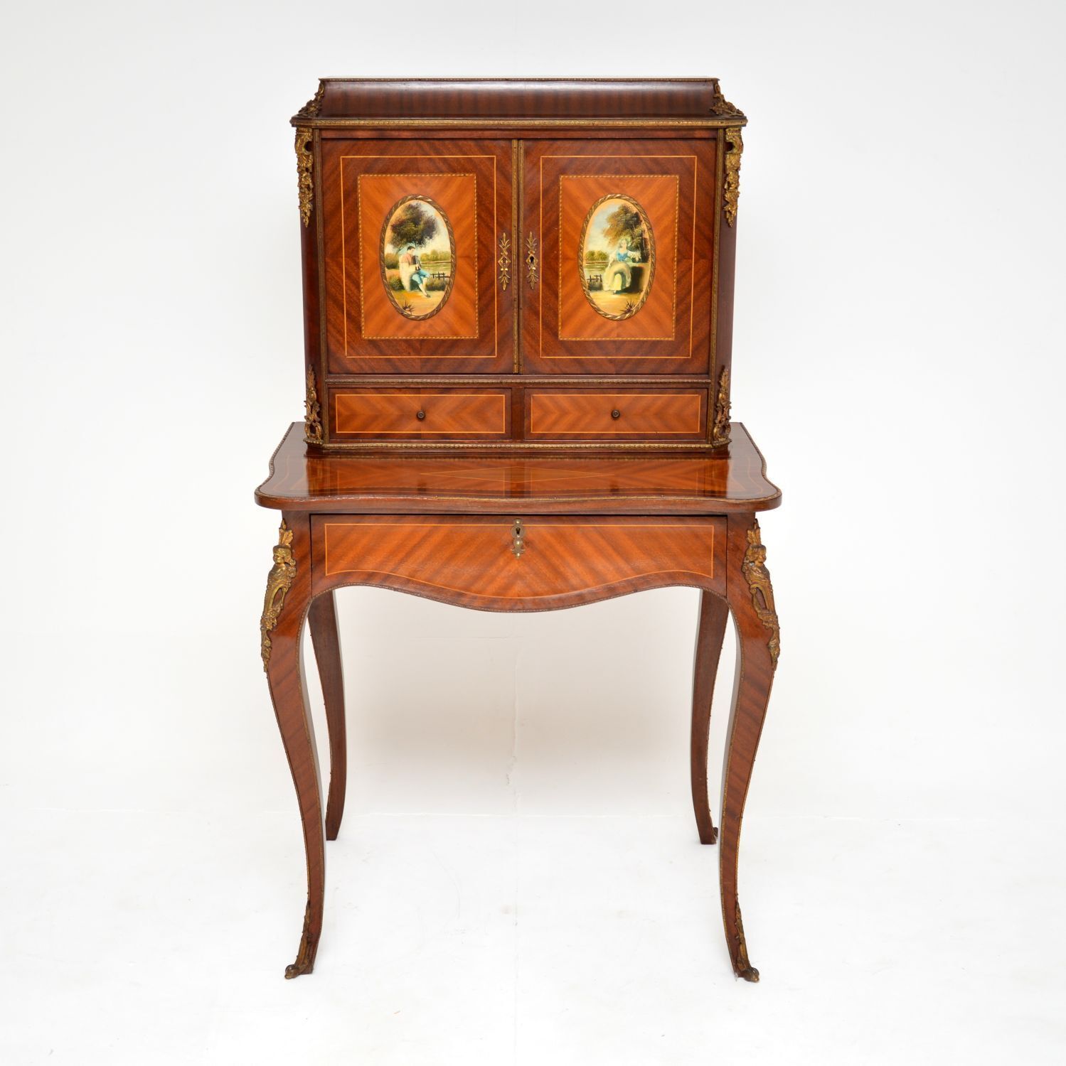 Antique French Ormolu Mounted Escritoire Desk photo for sale