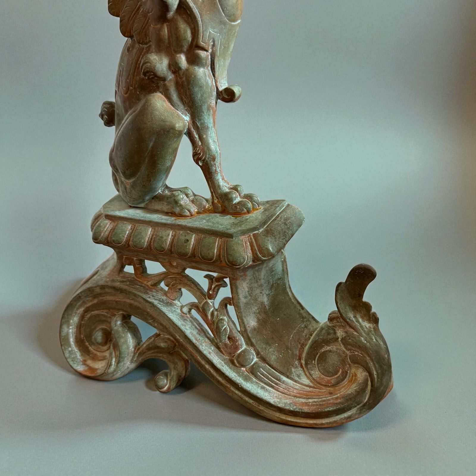 Pair Of 19th Century Griffin Andirons photo furniture