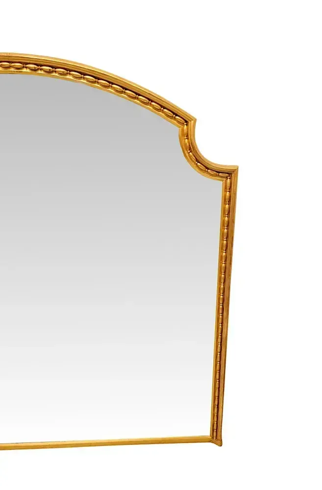 A Fabulous Elegantly Simple Large 19th Century Giltwood Overmantel Mirror photo Home Decor