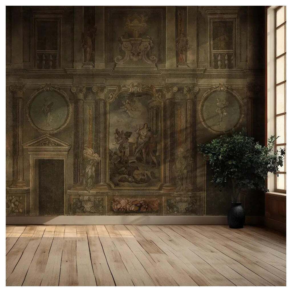 19th Century Antique Style Panoramic Wall Mural On Canvas