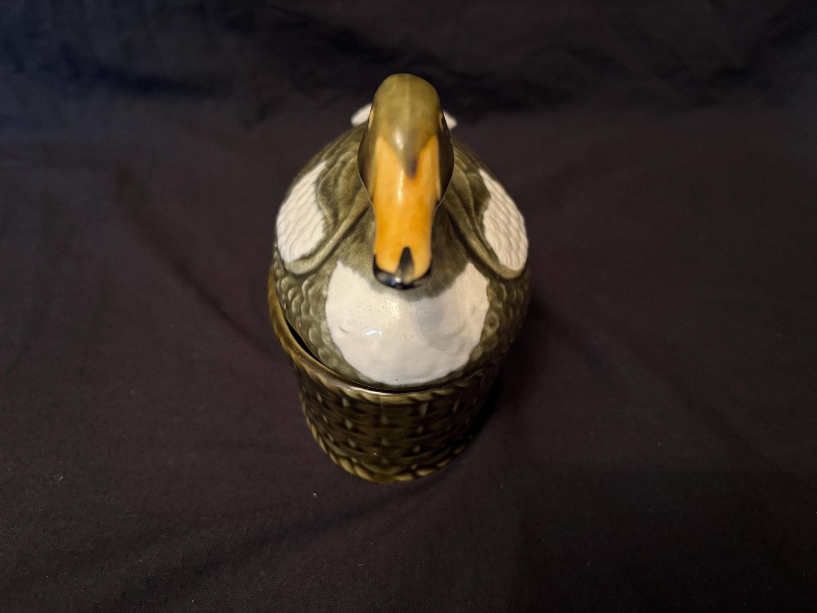 From Faiencerie Subtil Made In Portugal Ceramic Duck Terrine Good Condition photo Art