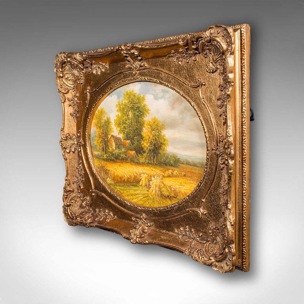 Vintage Landscape Painting, English School, Art, Countryside Picture, Circa 1950 photo for sale