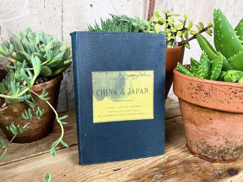 Antique Stanford's Map Of China & Japan 1900 photo buy
