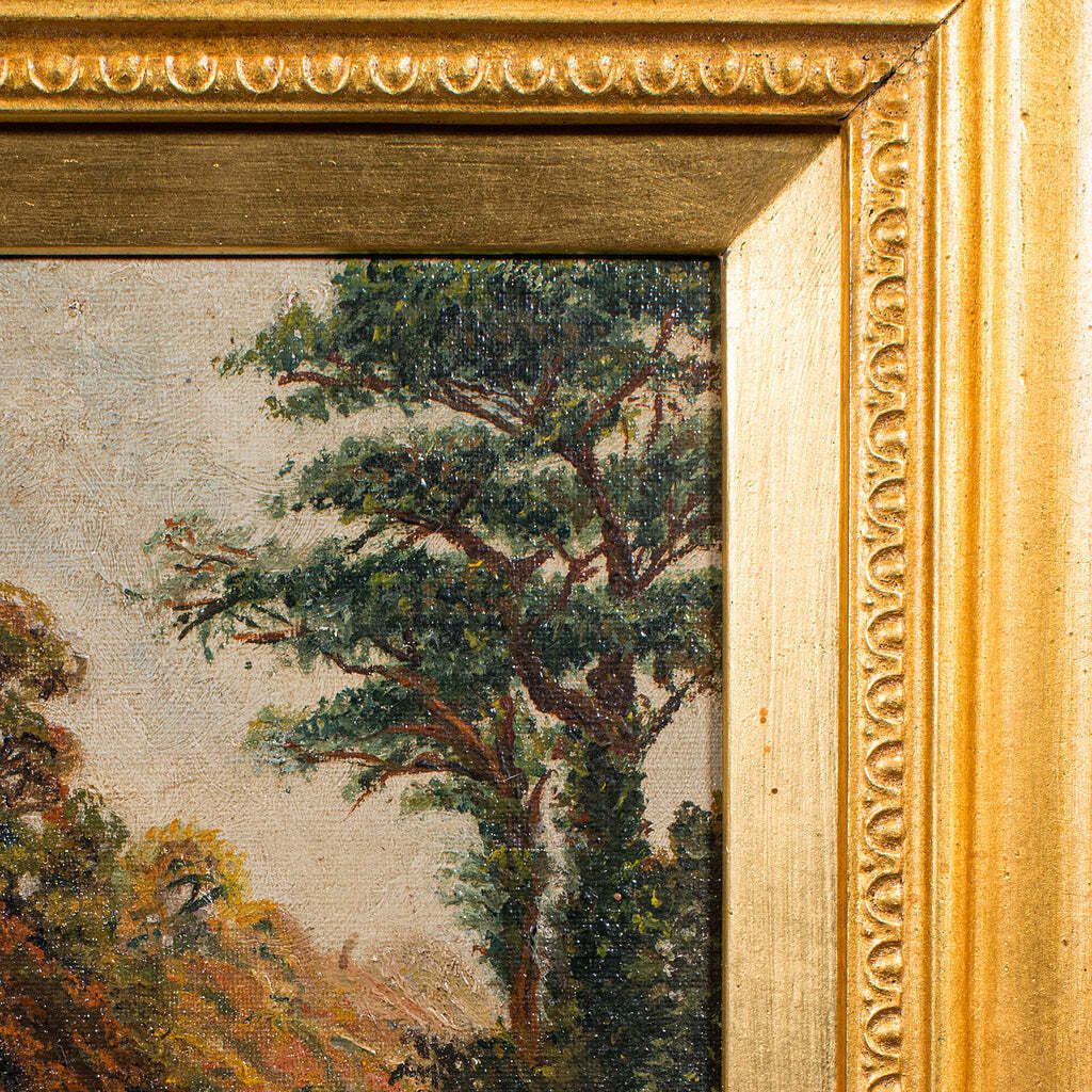 Antique River Landscape Painting, English School, Art, Oil On Canvas, Edwardian photo 1322.0