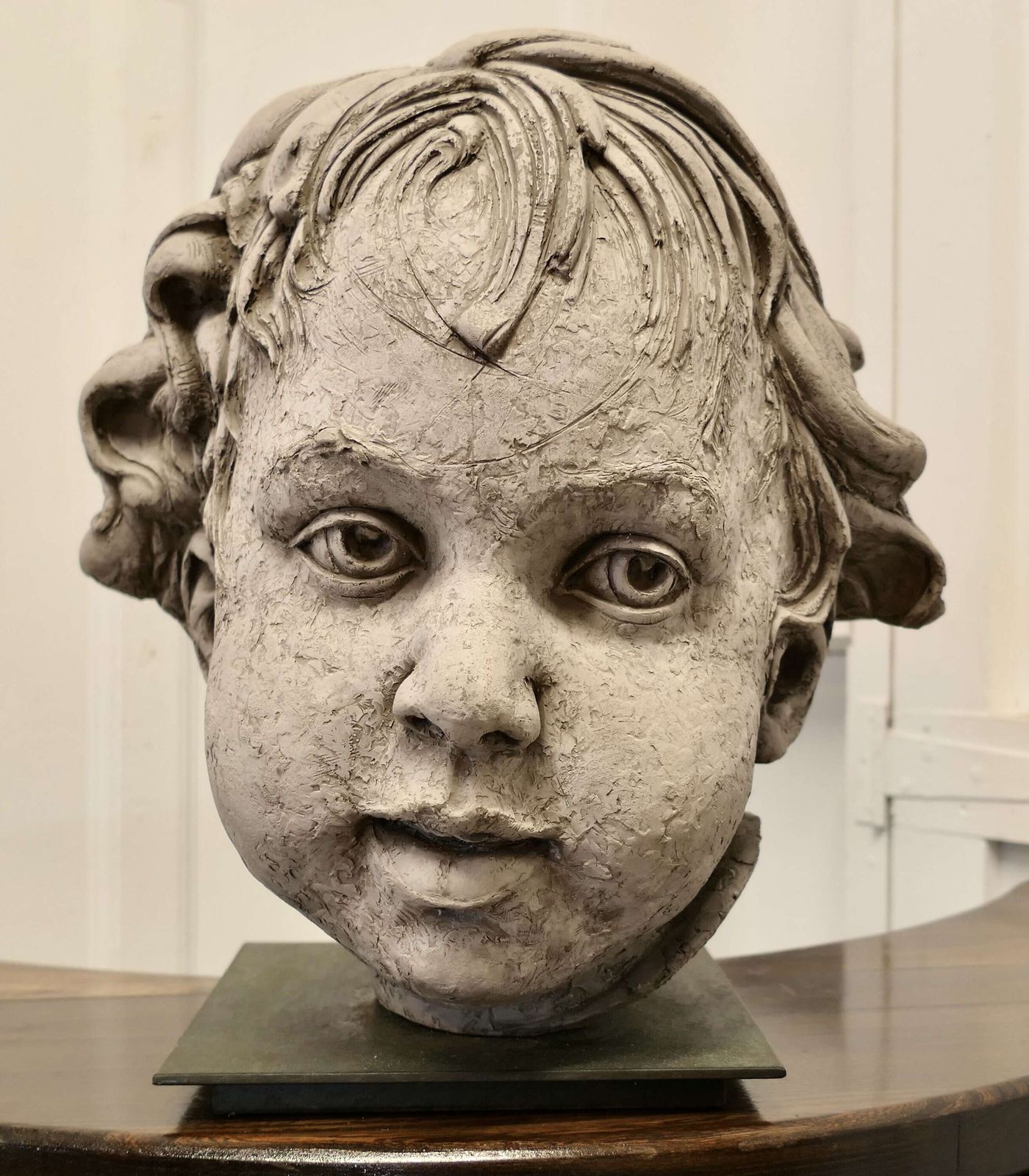 Large Clay Bust Of A Child By Philippe Seené, Set On Bronze This Is An Exquisite Life photo 1800.0