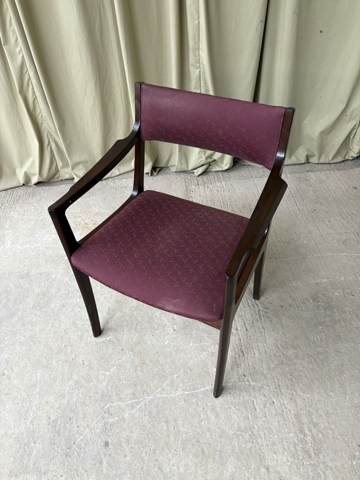 Vtg Mid Century Sculptured Desk Chair Armchair Fireside Carver Danish Retro R982 photo buy