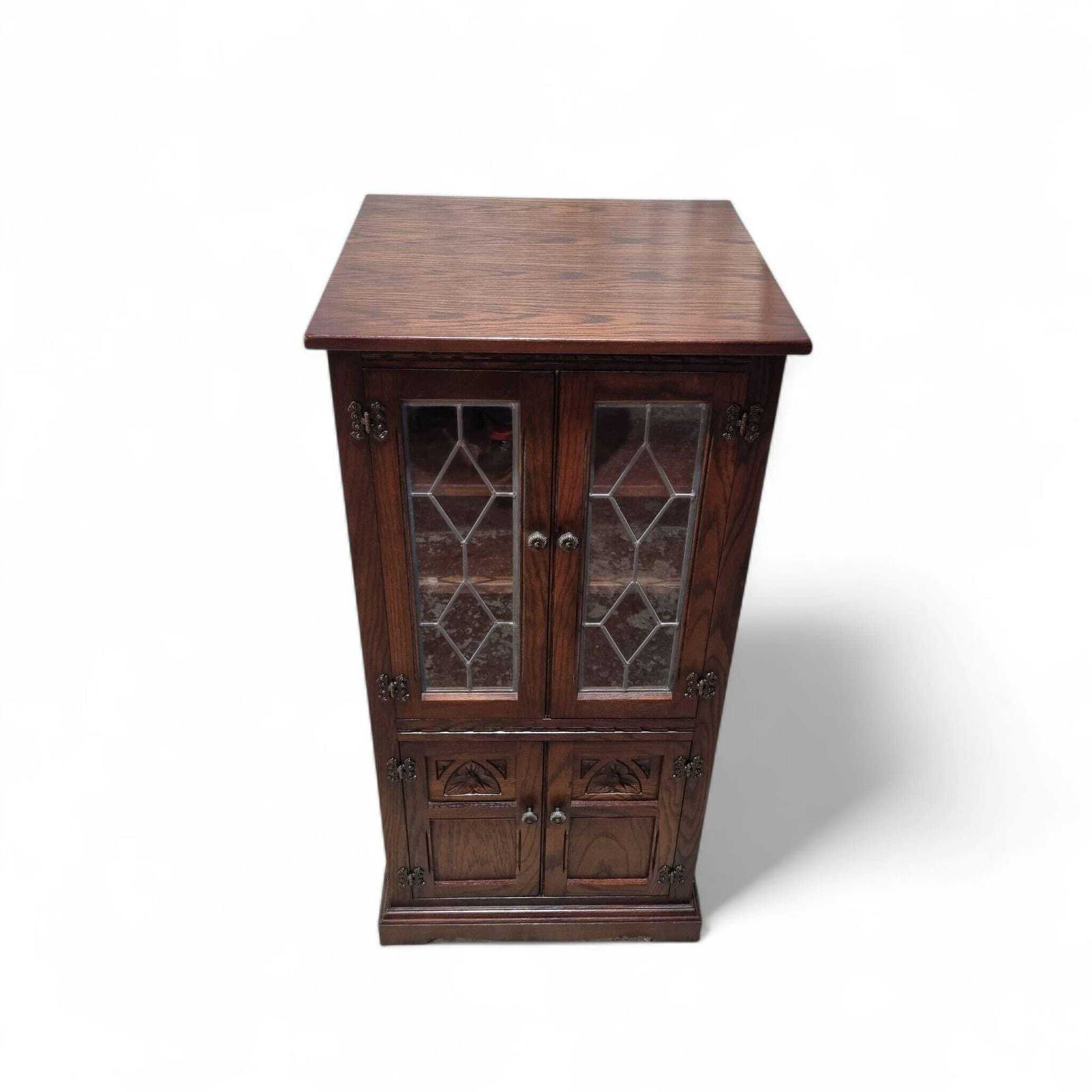 Vintage Old Charm Wood Bros Hi Fi Cabinet / C.1970 / Tudor Brown photo furniture