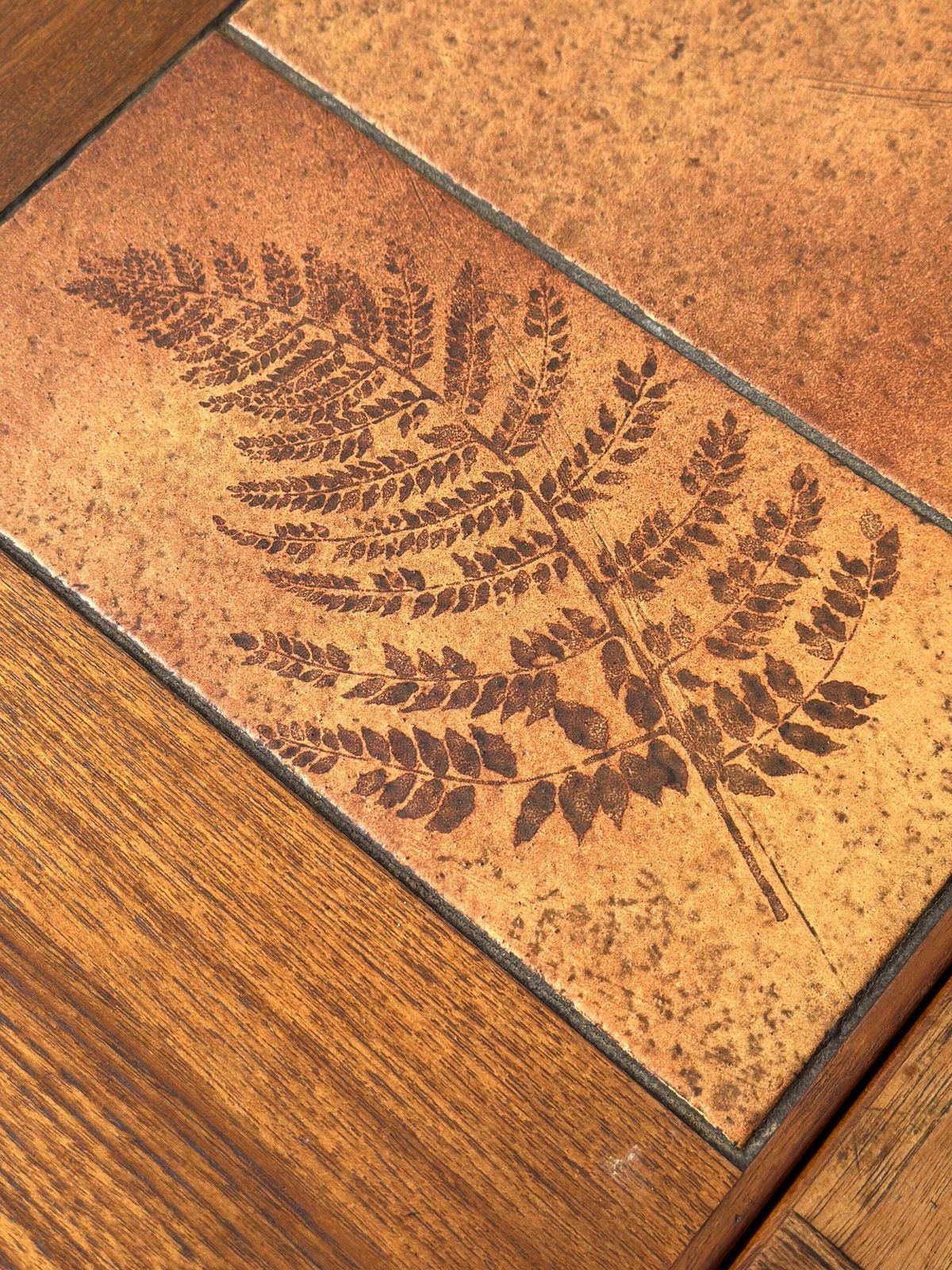 Large Dropleaf Dining Table With Tile Inset By Gangso Moble 1970s Poul Hermann Poulsen Design photo vinterior