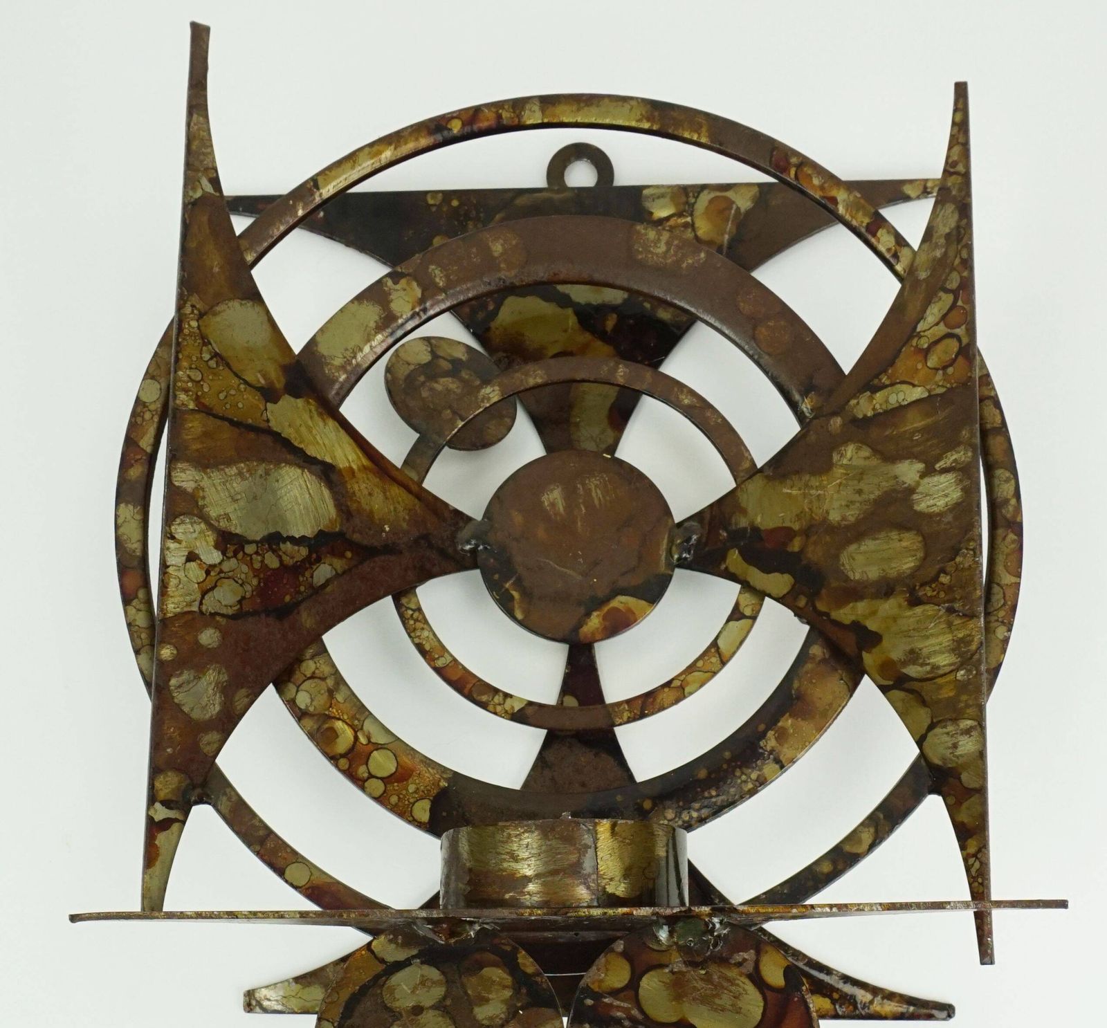 Henrik Horst Denmark Brutalist Style Iron Wall Candle Holder photo furniture