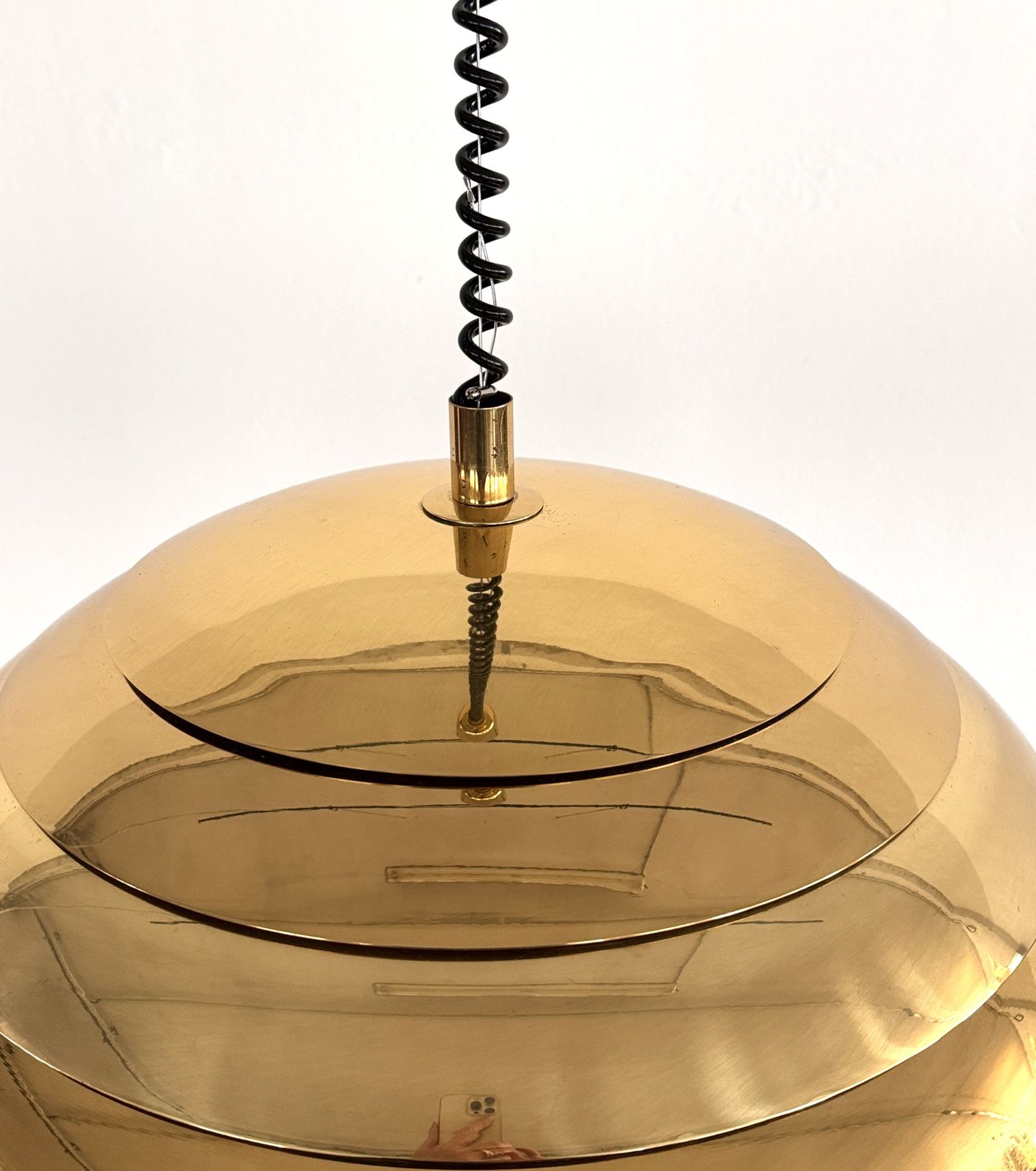 photo buy 1960s Midcentury Modern Brass Chandelier By Vereinigte Werkstätten