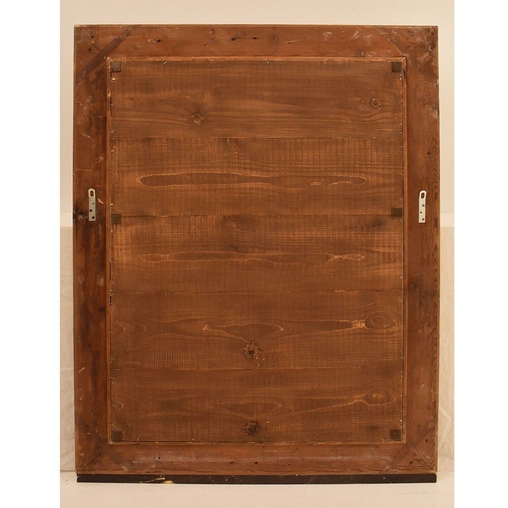 photo for sale Antique Rectangular Gold Leaf Wall Mirror, Louis Philippe, Floral Motifs, Gilded, XIX Century.