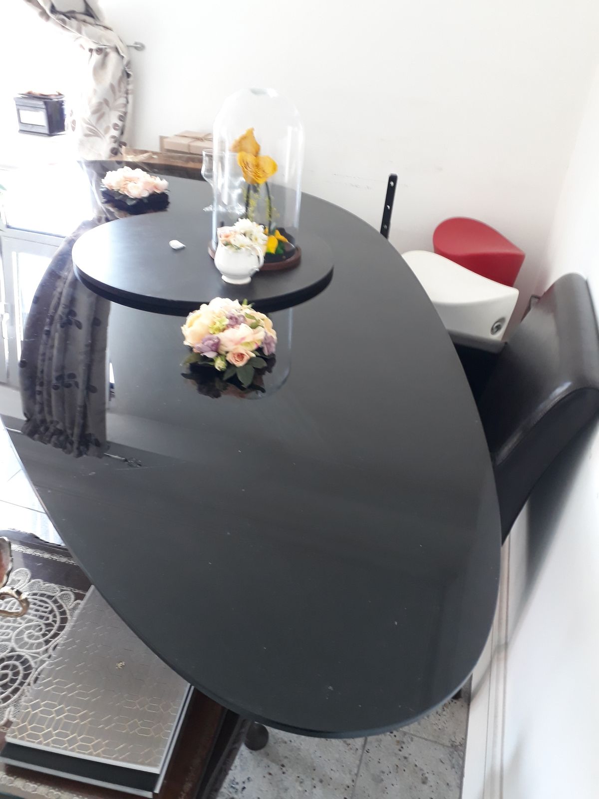 Roche Bobois Glass Table By Sacha Lakic (Black Colour, 2005 ) photo Furniture
