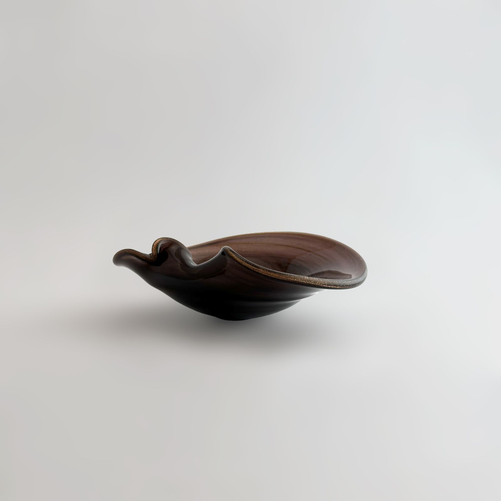Murano Glass Centrepiece Bowl With Copper Aventurine By Alfredo Barbini, Italy, 1970s photo buy
