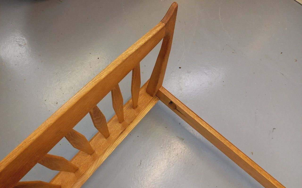 Guillerme And Chambron Double Bed In Solid Oak photo for sale