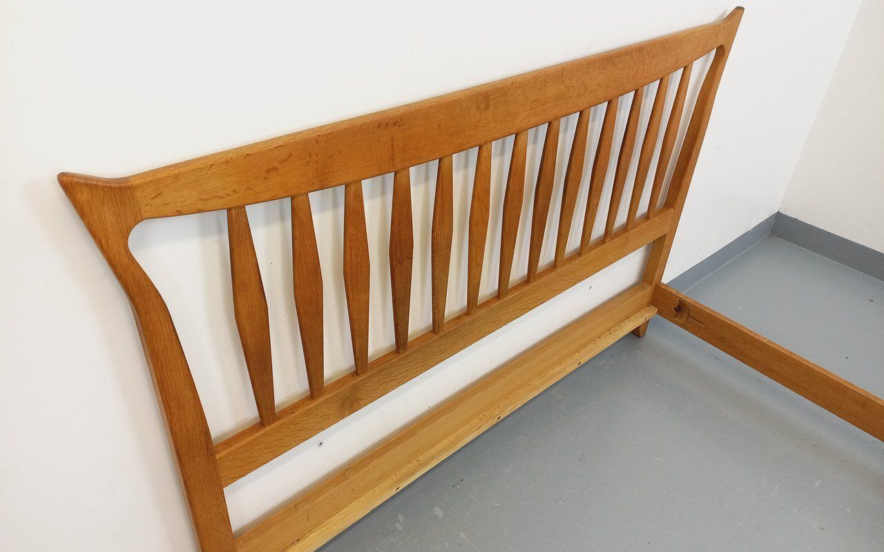 Guillerme And Chambron Double Bed In Solid Oak photo vinterior