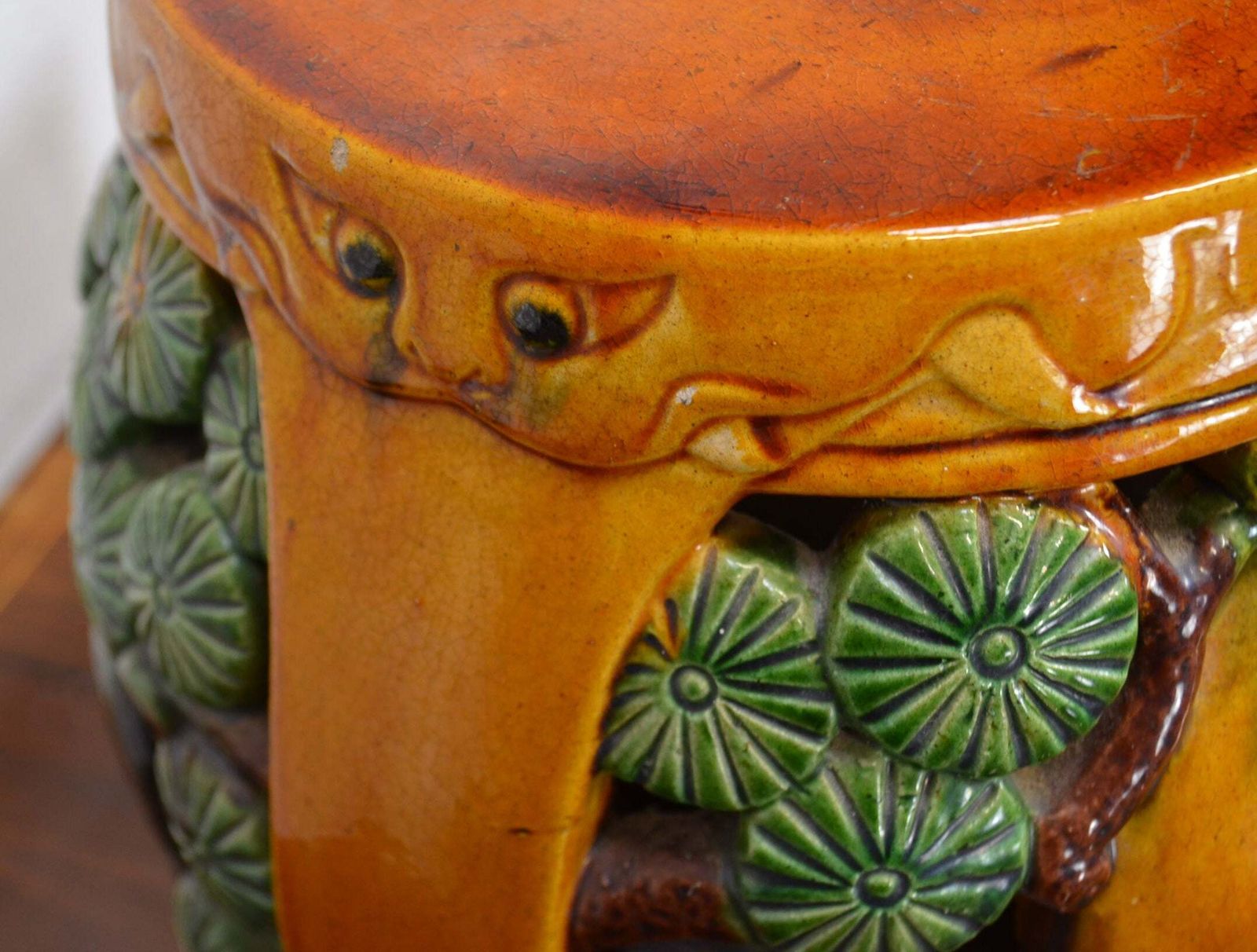 A Pair Of Late 19th/Early 20th Century Chinese Barrel Garden Stool photo vintage