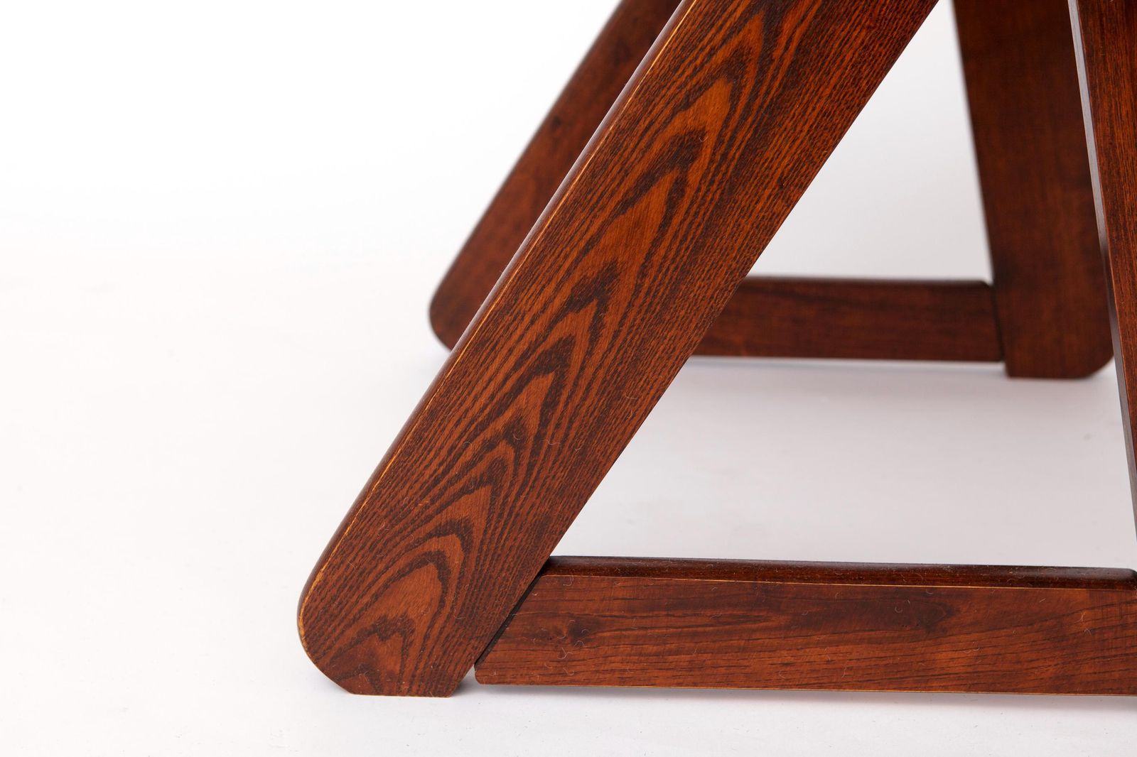 1 Of 2 Vintage Italian Chair, 1980s, Dark Beechwood, Burgundy Upholstery photo buy