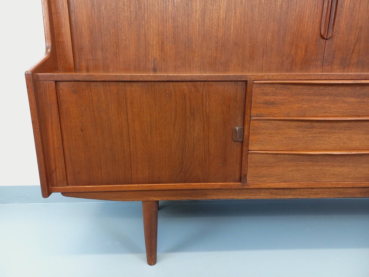 Scandinavian Mid Height Sideboard Ib Kofod Larsen In Teak photo vintage