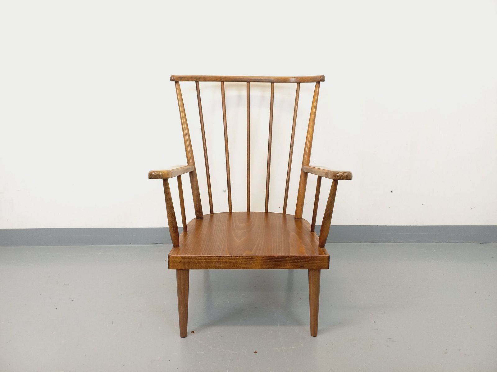 Baumann Fan Armchair, 1960s, Wooden photo for sale