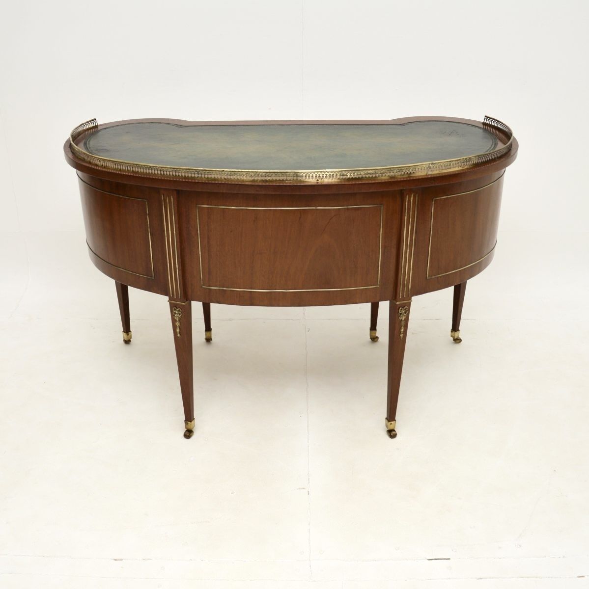 2048.0 Antique Mahogany Leather Top Austrian Empire Desk photo