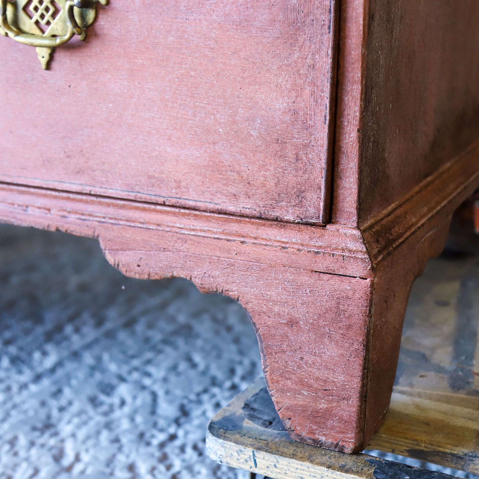 4700.0 18th Century Georgian Period   George III Painted Mahogany Chest On Chest With Secretaire photo