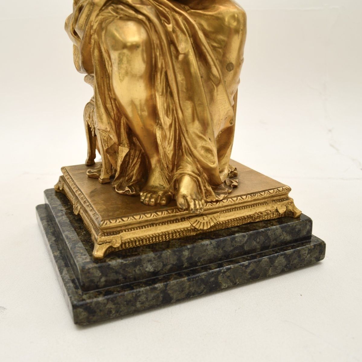 Pair Of Antique Victorian Gilt Bronze Table Lamps photo buy