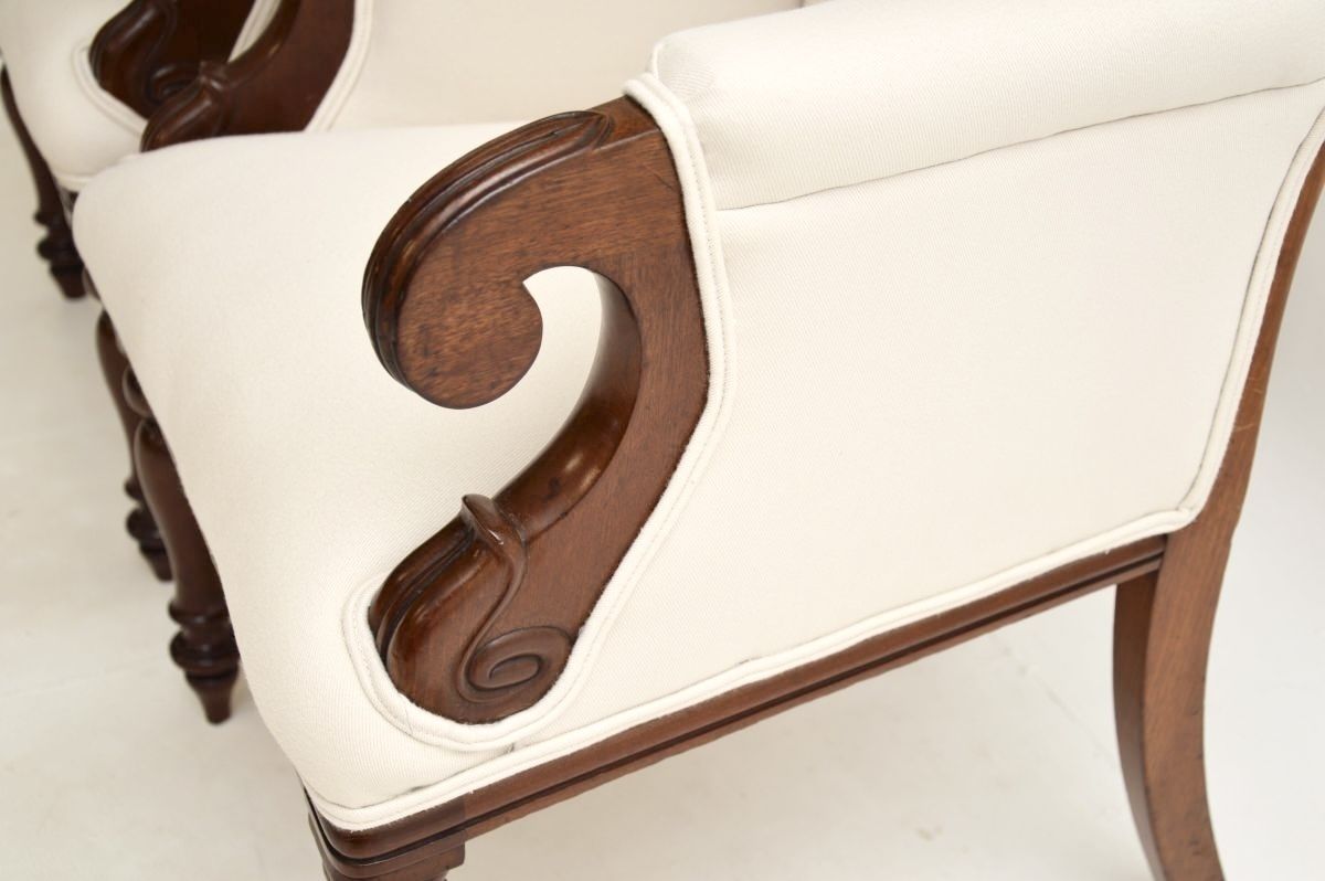 Pair Of Antique William IV Period Mahogany Armchairs photo buy