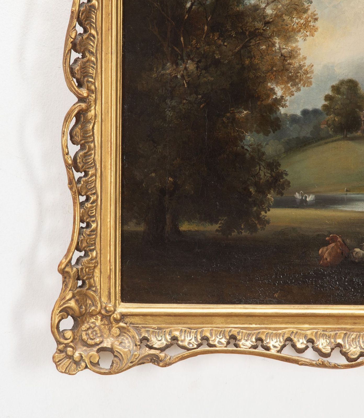 photo furniture 19th Century Country House Oil On Canvas