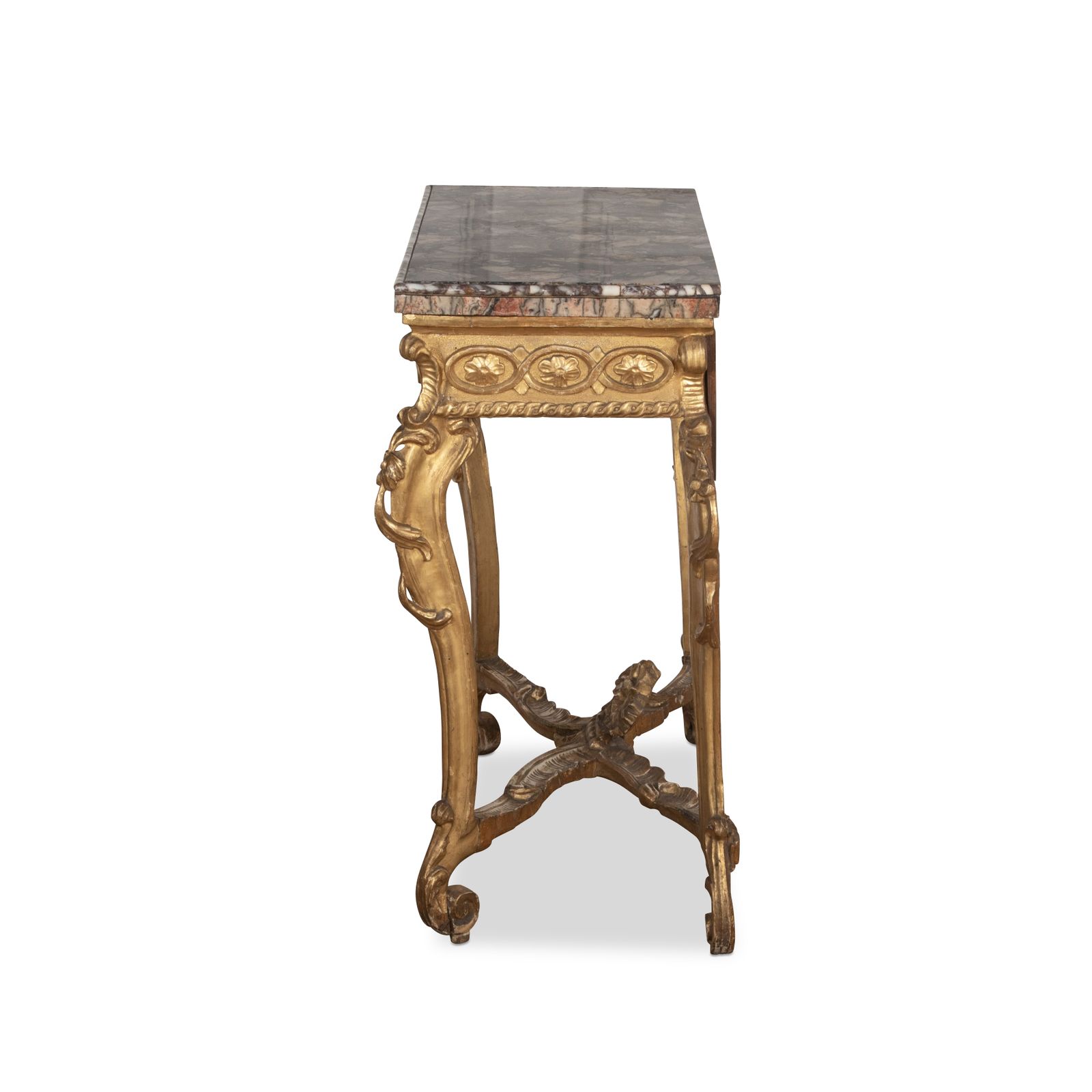 Furniture C18th Giltwood & Marble Top Pier Table photo