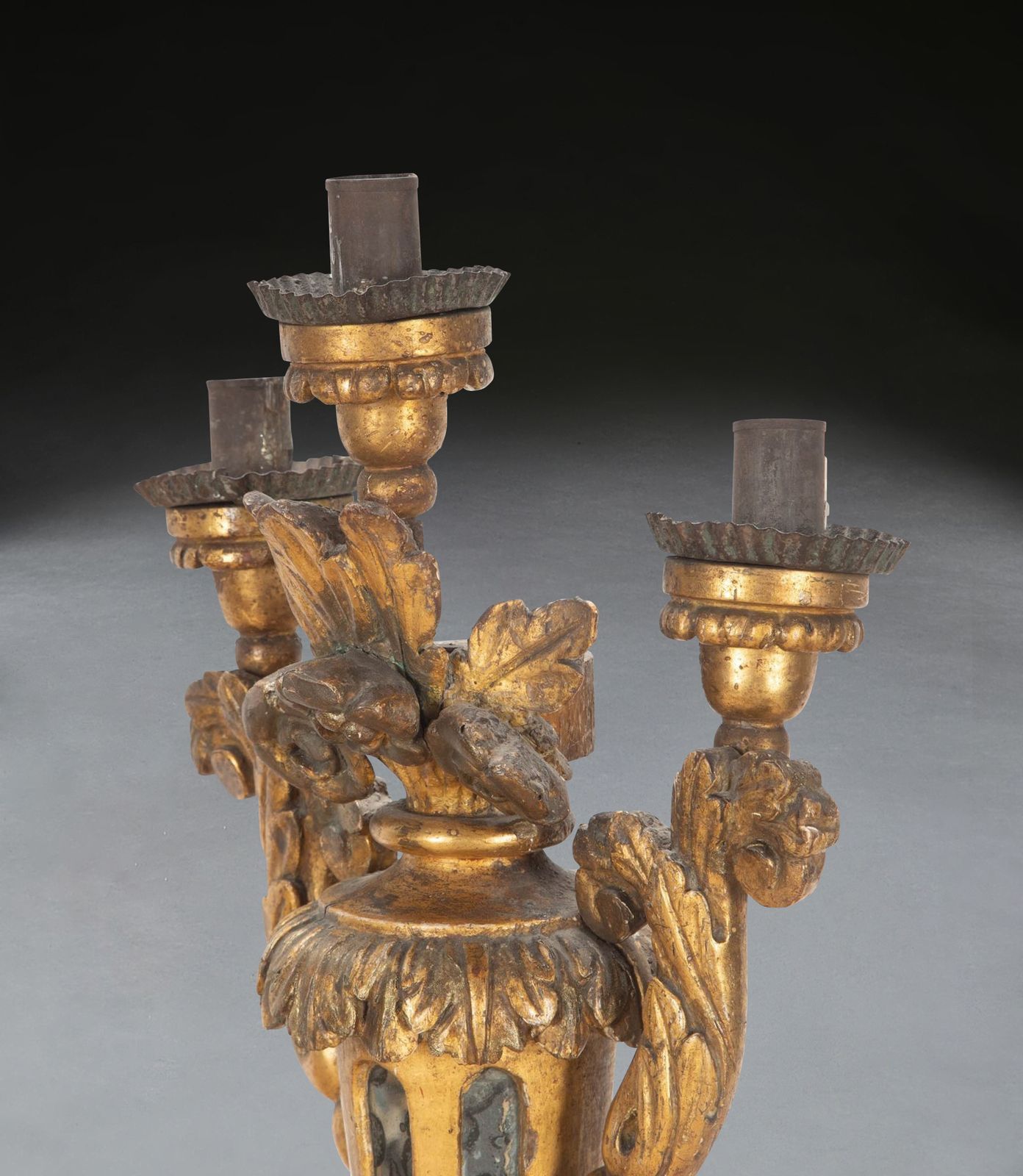18th Century Pair Of Italian Giltwood Candelabra photo buy