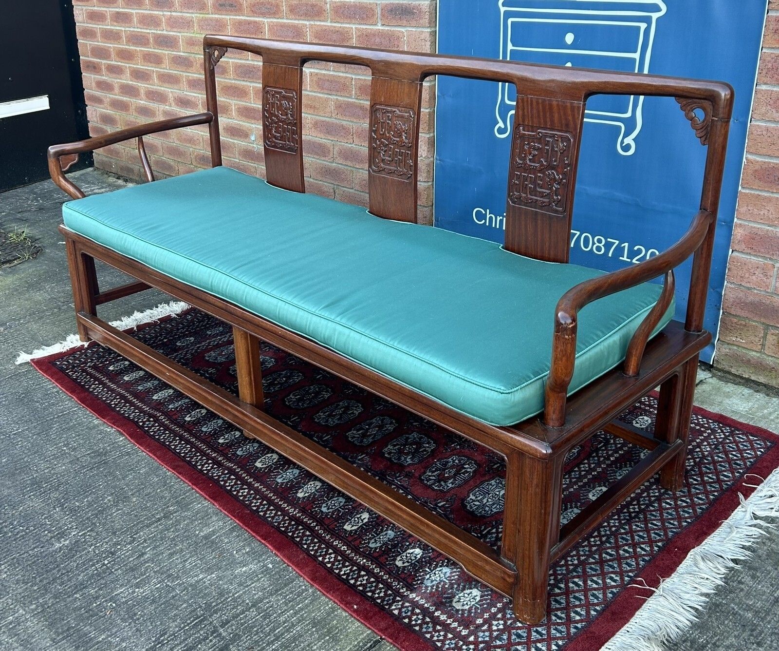 Quality Ming Style Chinese Oriental Rosewood Settle Seat Daybed Bench photo furniture
