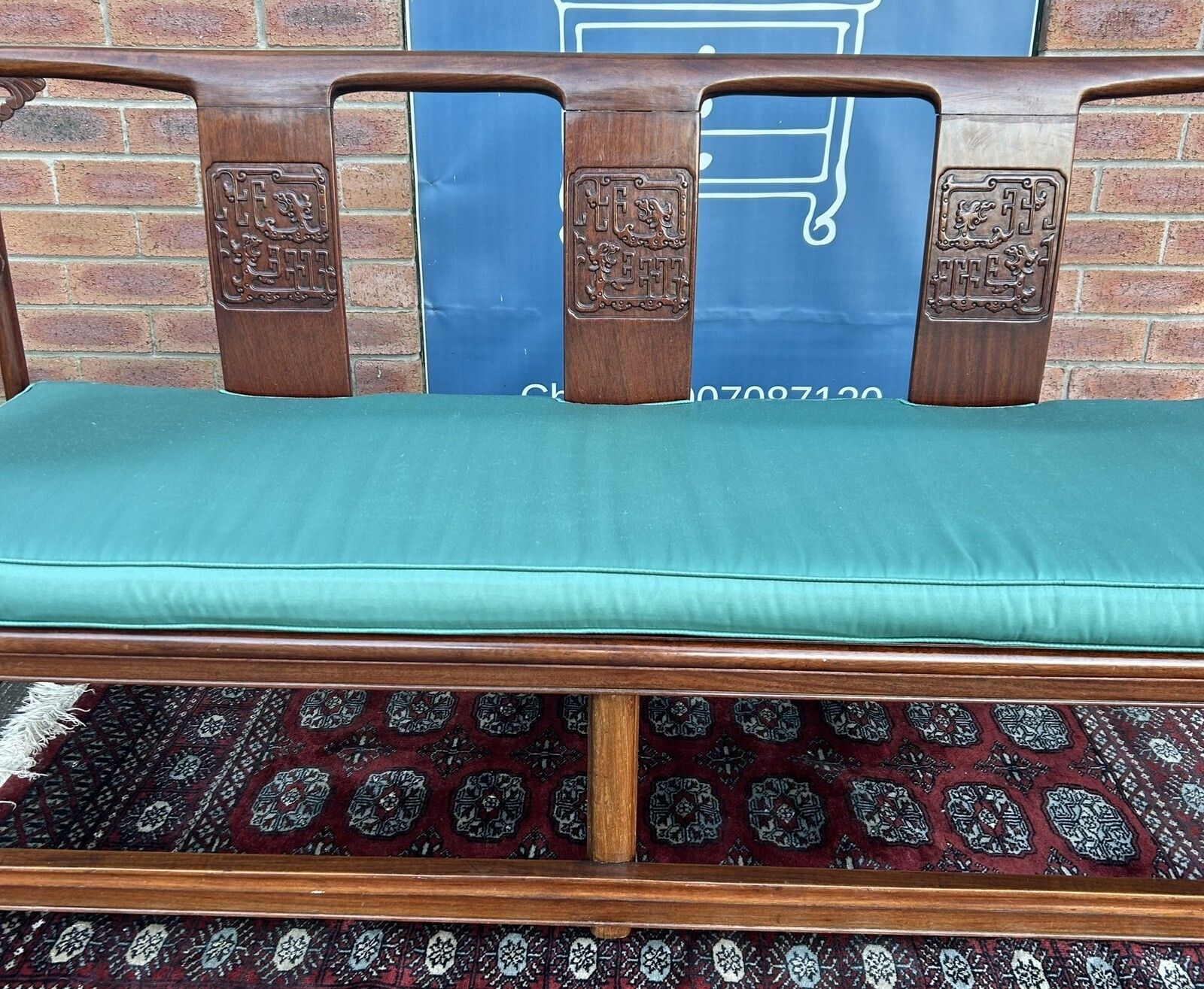 photo furniture Quality Ming Style Chinese Oriental Rosewood Settle Seat Daybed Bench