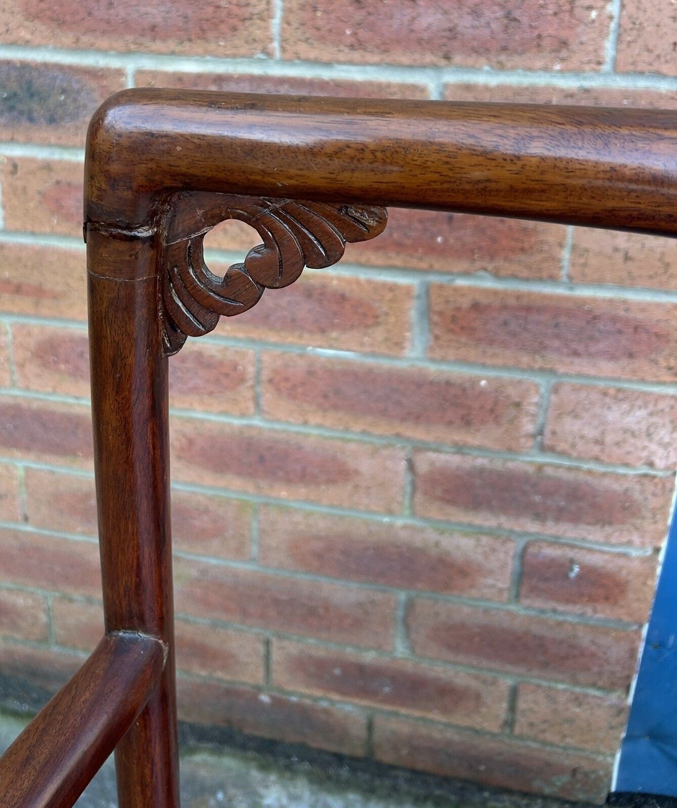photo vintage Quality Ming Style Chinese Oriental Rosewood Settle Seat Daybed Bench