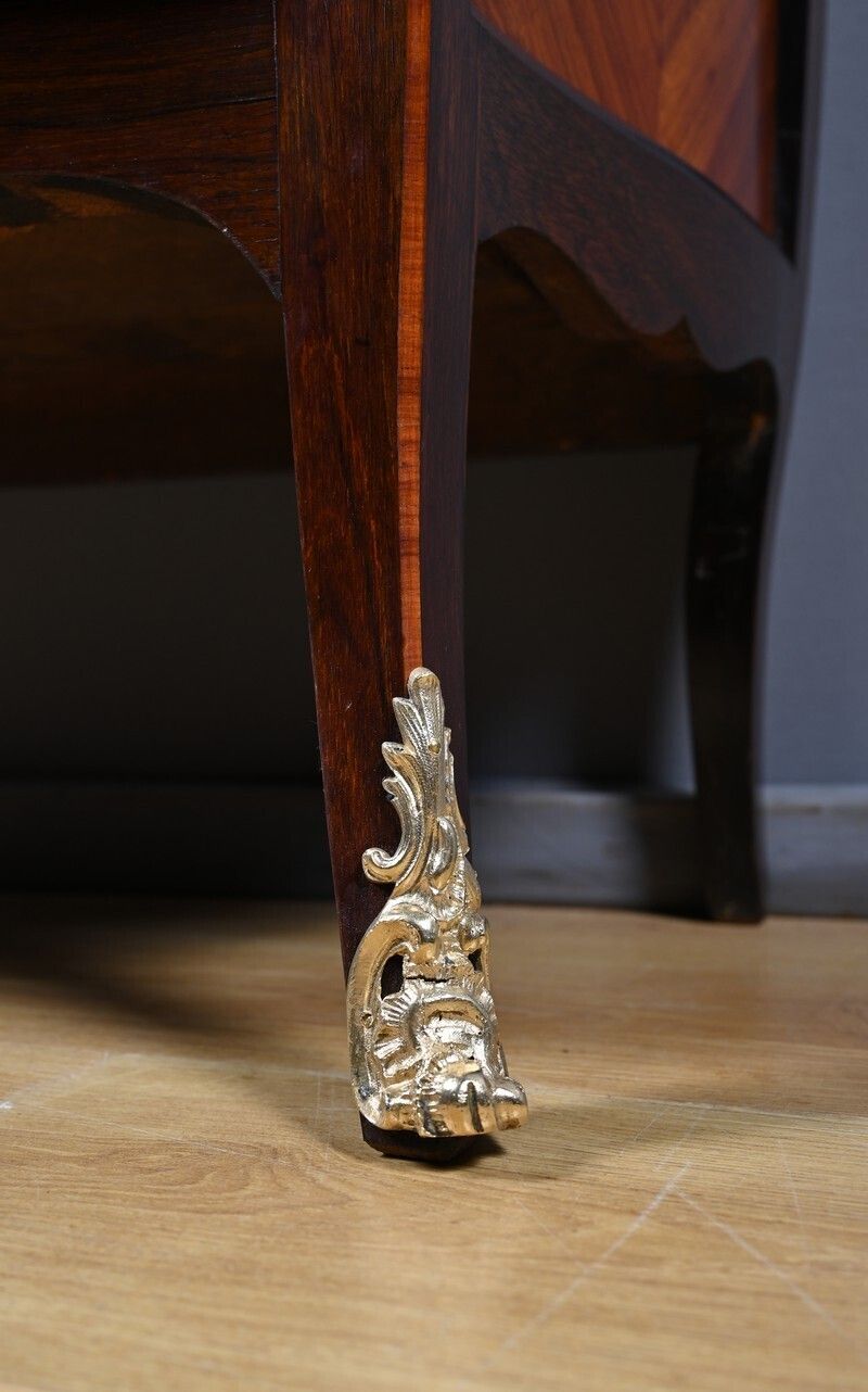 photo buy Small Marquetry Commode, Louis XV Style – Mid 19th Century