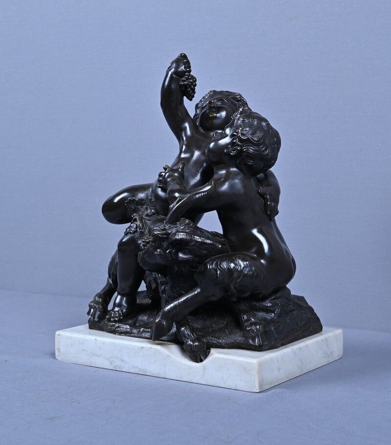 Bronze Sculpture "The Childhood Of Bacchus" After Clodion – Part 2, 19th Century photo Art
