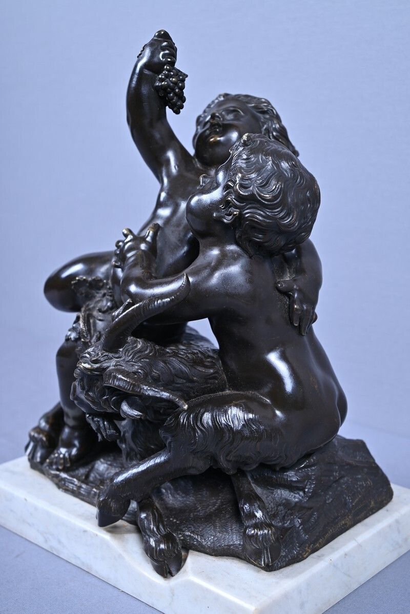 Bronze Sculpture "The Childhood Of Bacchus" After Clodion – Part 2, 19th Century photo vintage