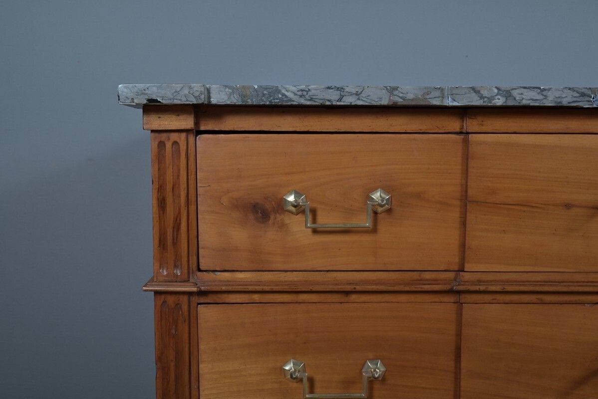 Cherrywood Chest Of Drawers, Louis XVI Period – Late 18th Century photo vintage