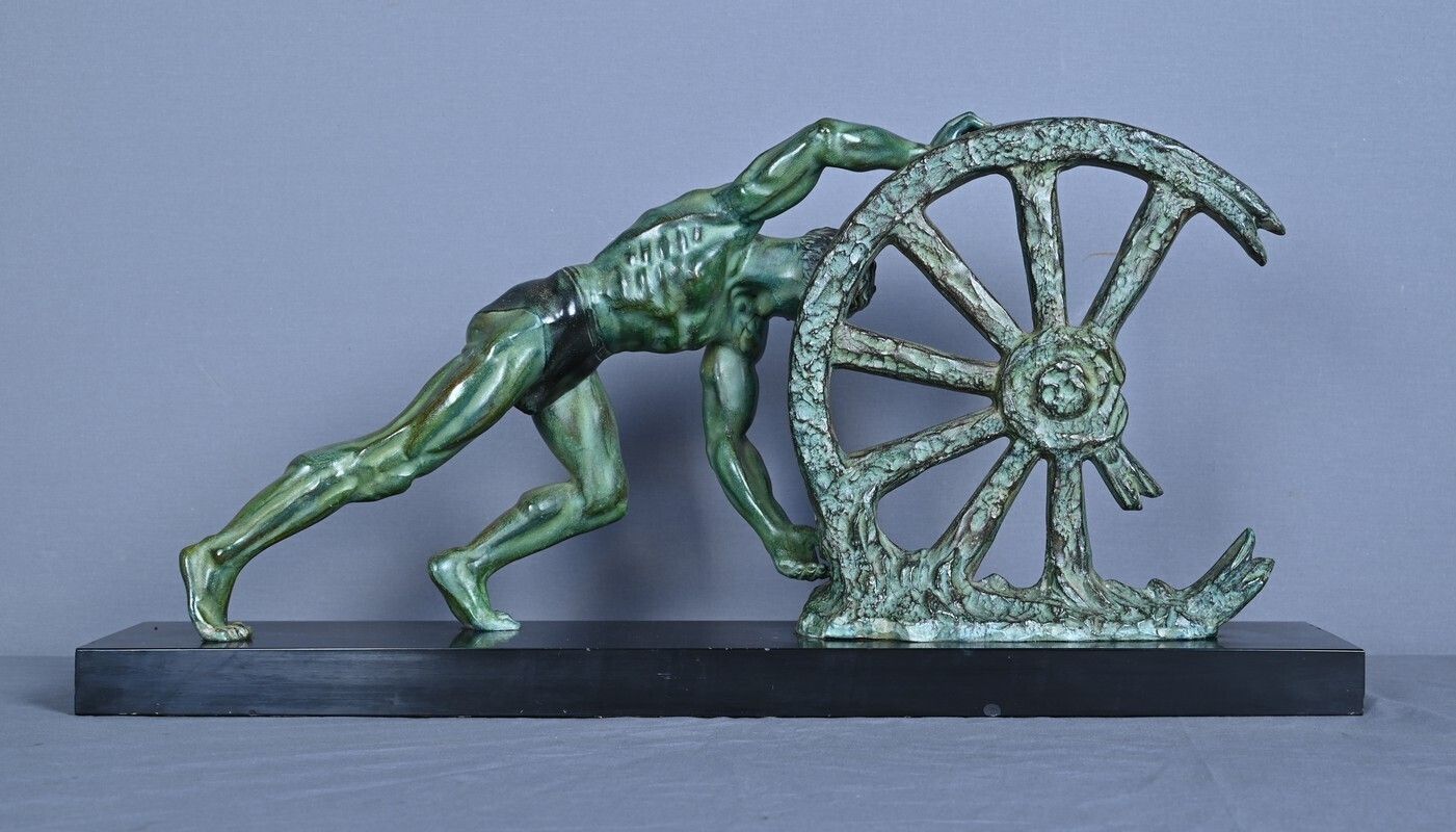 photo buy Important Bronze Sculpture "Allegory Of Strength", Art Deco – 1940