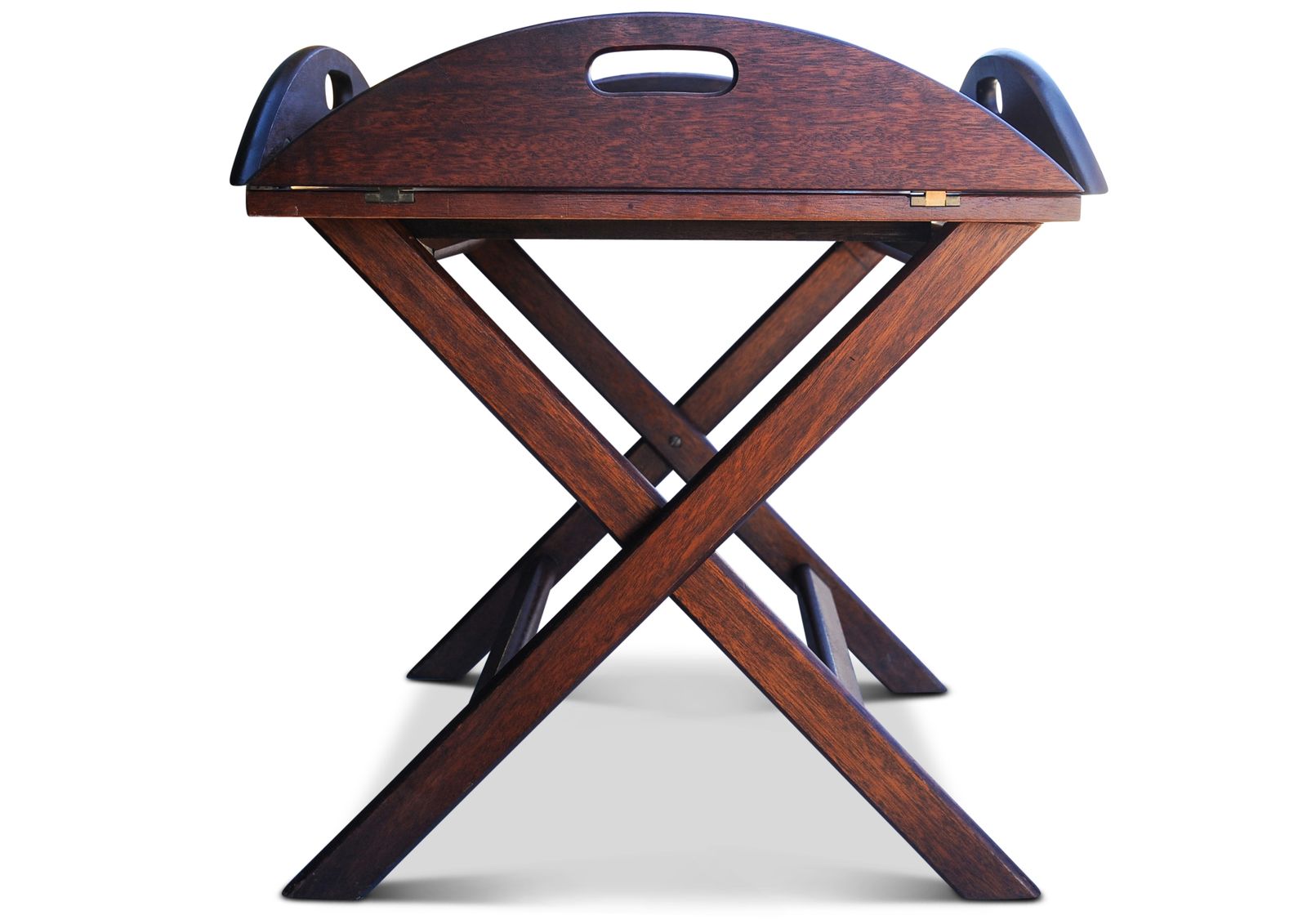 photo for sale English Military Campaign Square Butlers Tray With Folding Stand