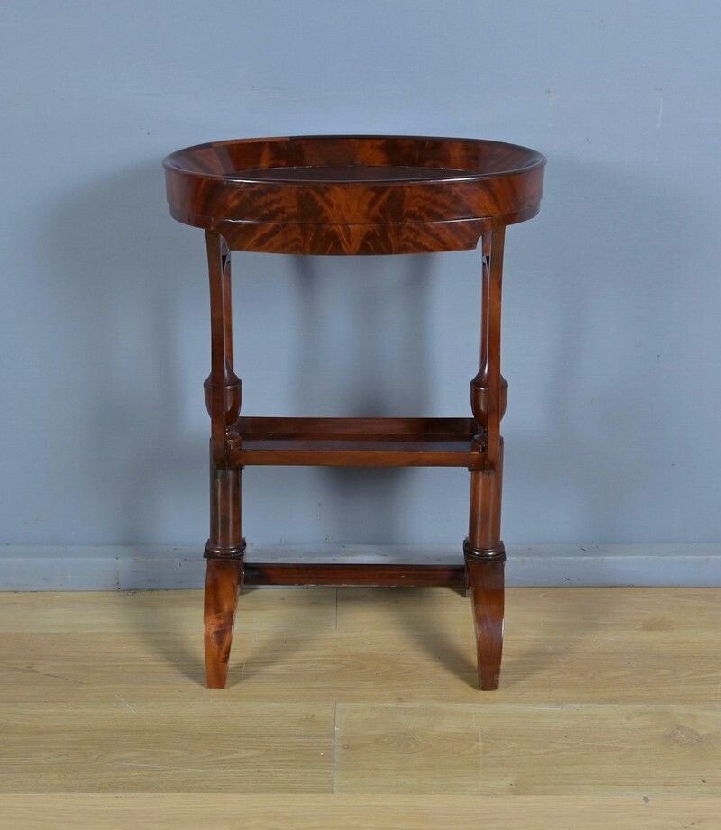 Mahogany Burl Trinket Table, Empire Period – Early 19th Century photo 1620.0