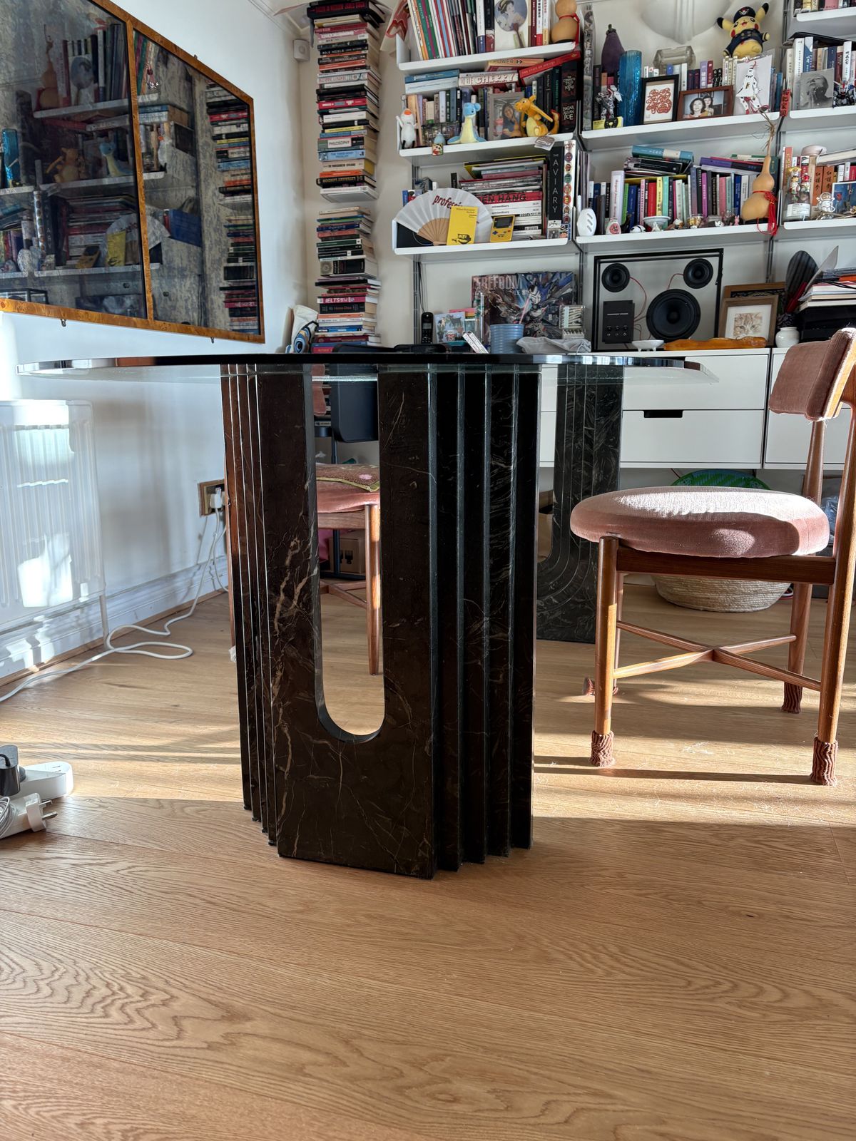 Marble And Glass Dining Table Attributed To Carlo Scarpa   In Need Of Cosmetic Repair   Please See Images photo for sale
